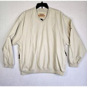 Izod X-Treme Function Golfwear‎ Golf Pullover Windbreaker Men Size L Biege